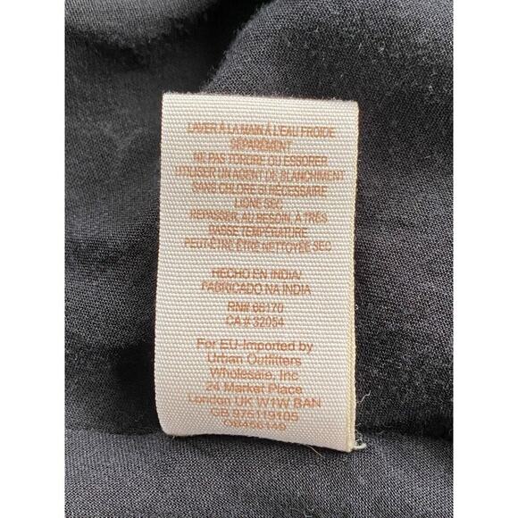 Free People Jasmine Embroidered Black Floral Bell Sleeve Mini Dress Size 6 - Picture 7 of 10